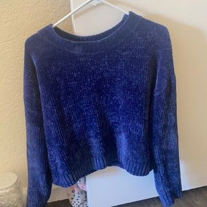 Navy Velvety Sweater